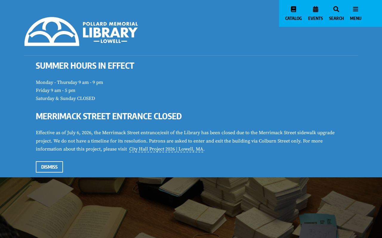 Lowell city directory research links on Pollard Memorial Library local history page